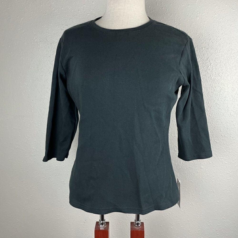 NWT PBX Black Three Quarter Sleeve T-Shirt Size M